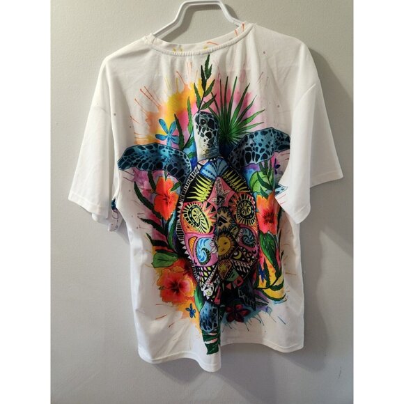 Zootop Bear 6XL Turtle 3D T-Shirt Short Sleeve White - Picture 4 of 4